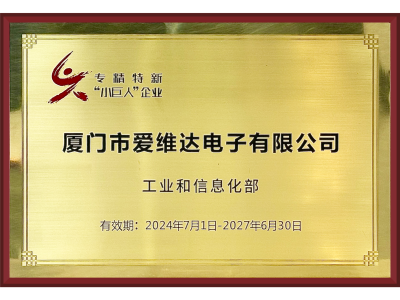 國家專(zhuān)精特新“小巨人”企業(yè)